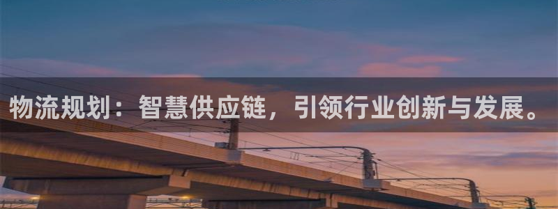 ,优游国际赌博被抓：物流规划：智慧供